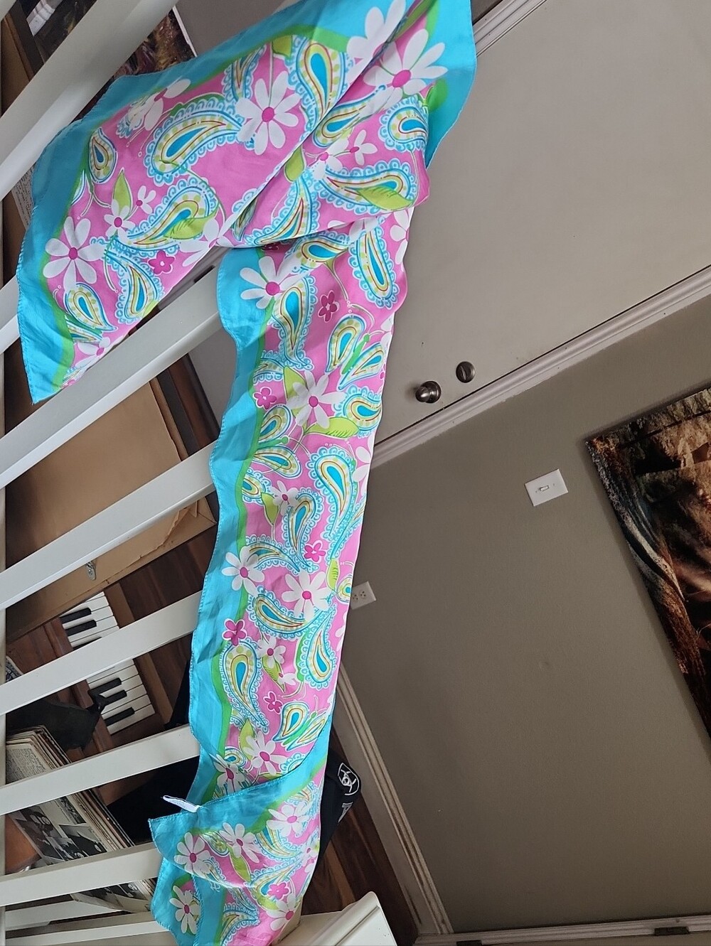 Lilly Pulitzer Pink & Turquoise Floral Paisley Wrap
